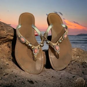 coral sandals